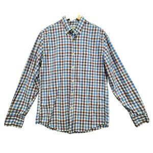 J.Crew Mens Button-Down Shirt Size M Multicolor Gingham  Long Sleeve Casual Work